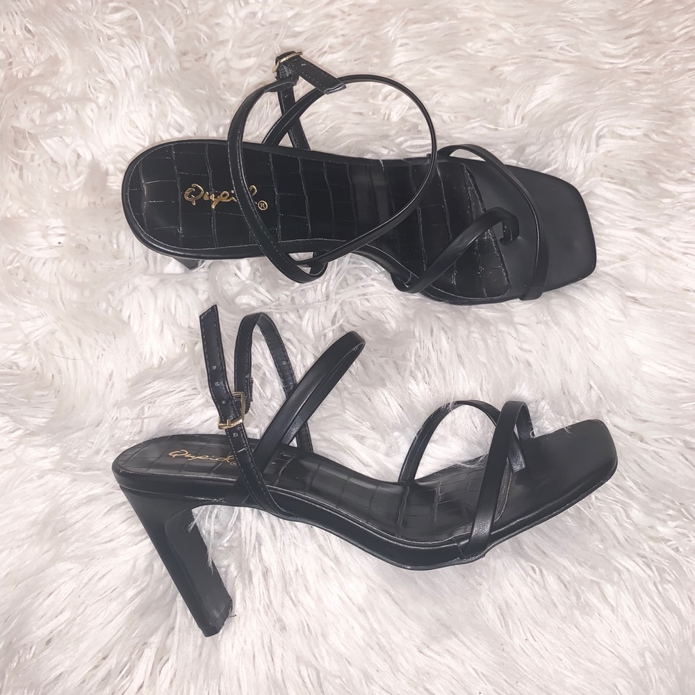 Strappy Black High Heels - Perfect for NYE 🎉